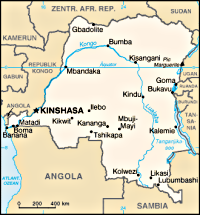 DR Kongo Karte. Quelle: Wikipedia Commons