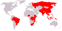 Karte der Verbreitung von Tbc. Grafik: Wikimedia Commons