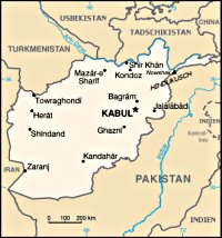 Afghanistan. Karte: CIA World Factbook