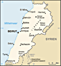 Karte Libanon